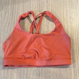 Lululemon Energy Bra Strappy Back Burnt Orange Size 8